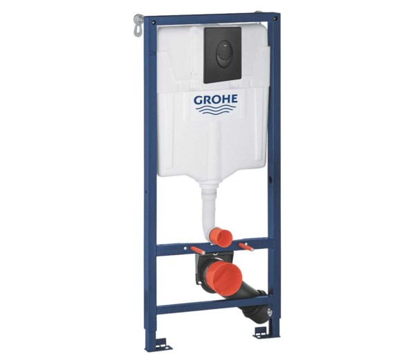 Система инсталляции для унитаза GROHE Rapid SL 3 в 1 с панелью смыва Skate Air, фантомный черный (1000044)